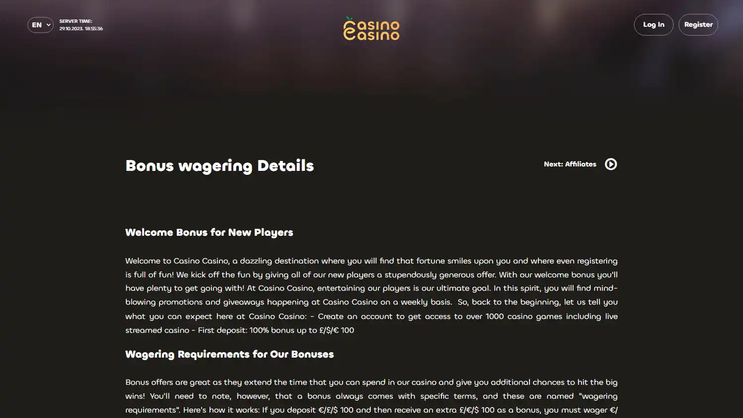 CasinoCasino.com screenshot 2