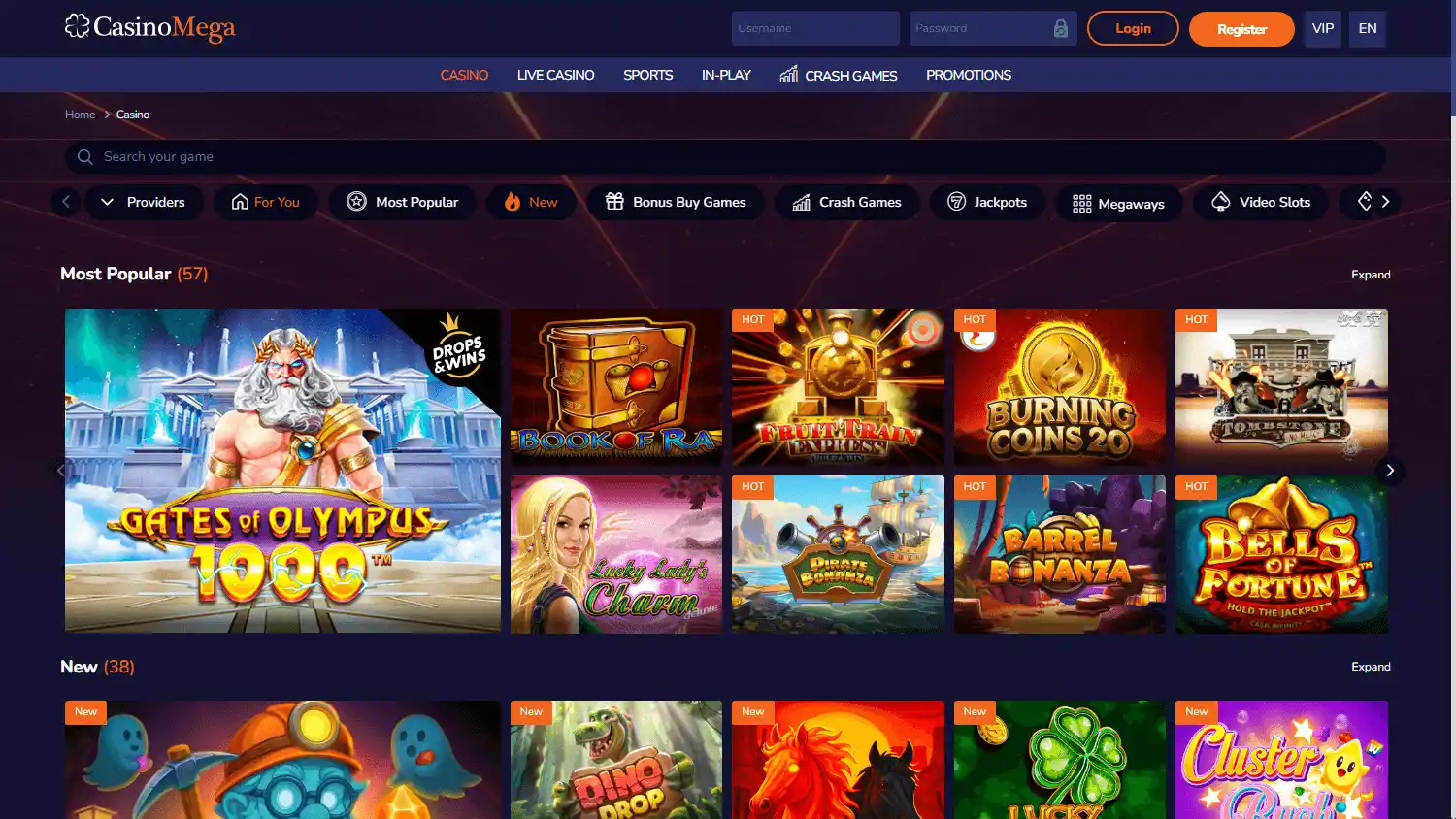 CasinoMega screenshot 1