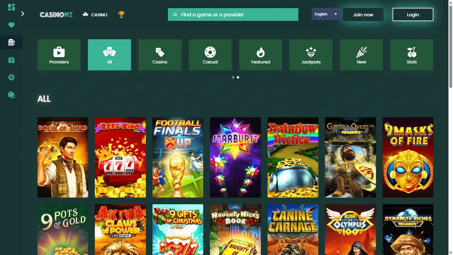 CasinoNZ screenshot 2