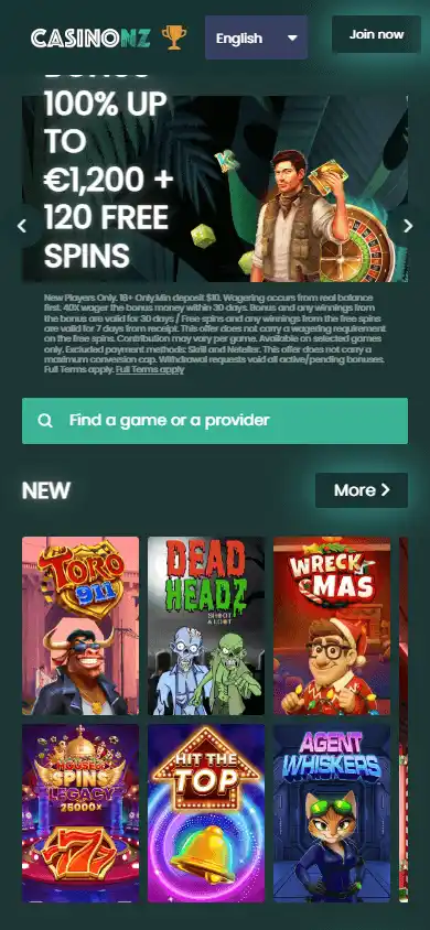 CasinoNZ screenshot 4