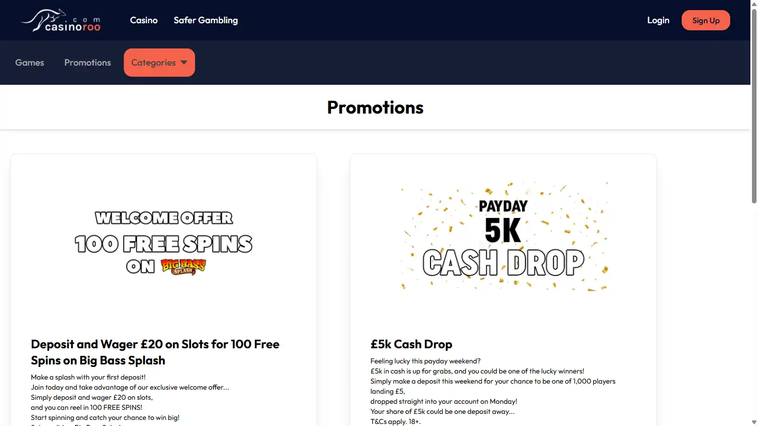 CasinoRoo screenshot 3