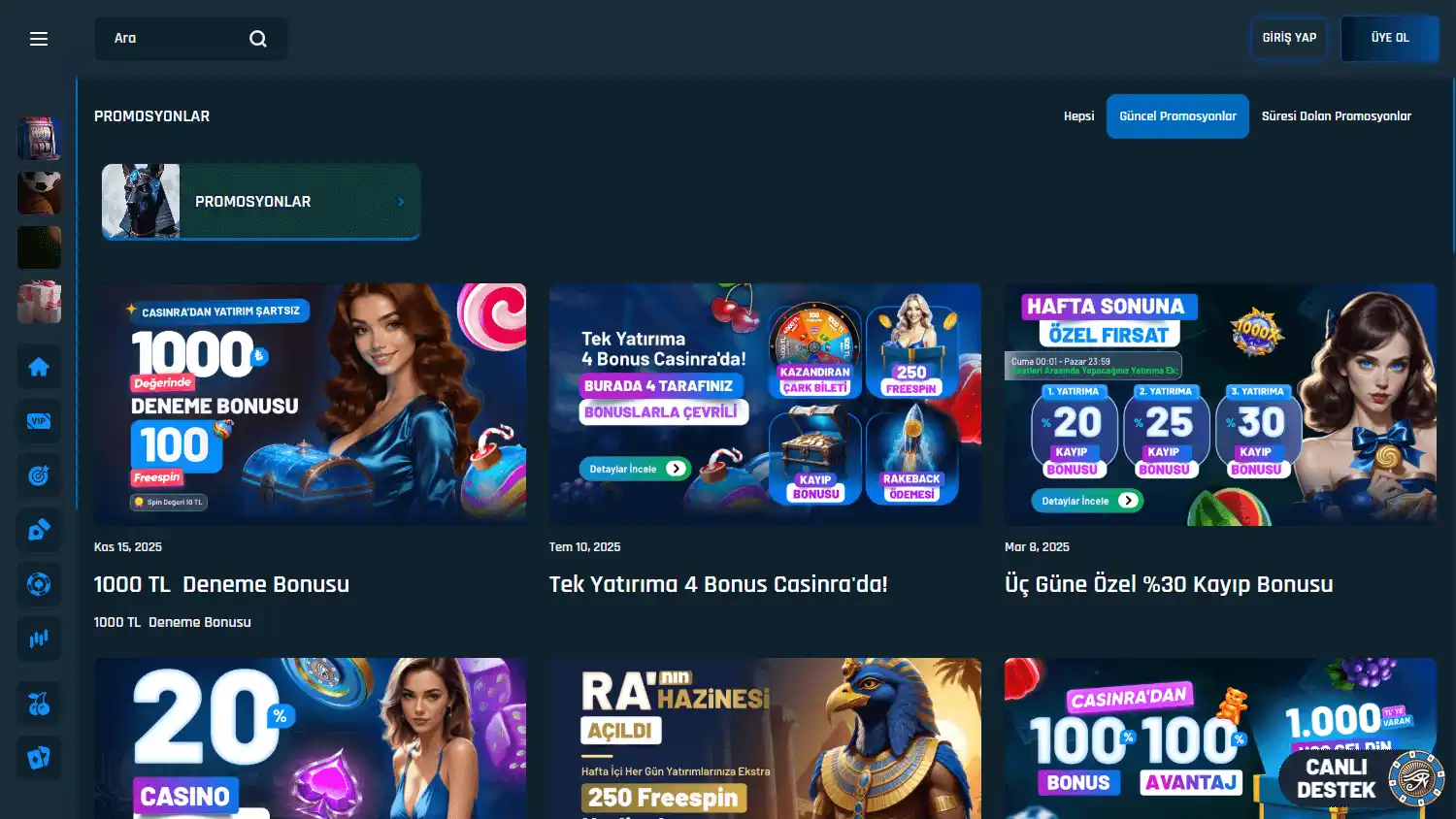 Casinra Casino screenshot 3