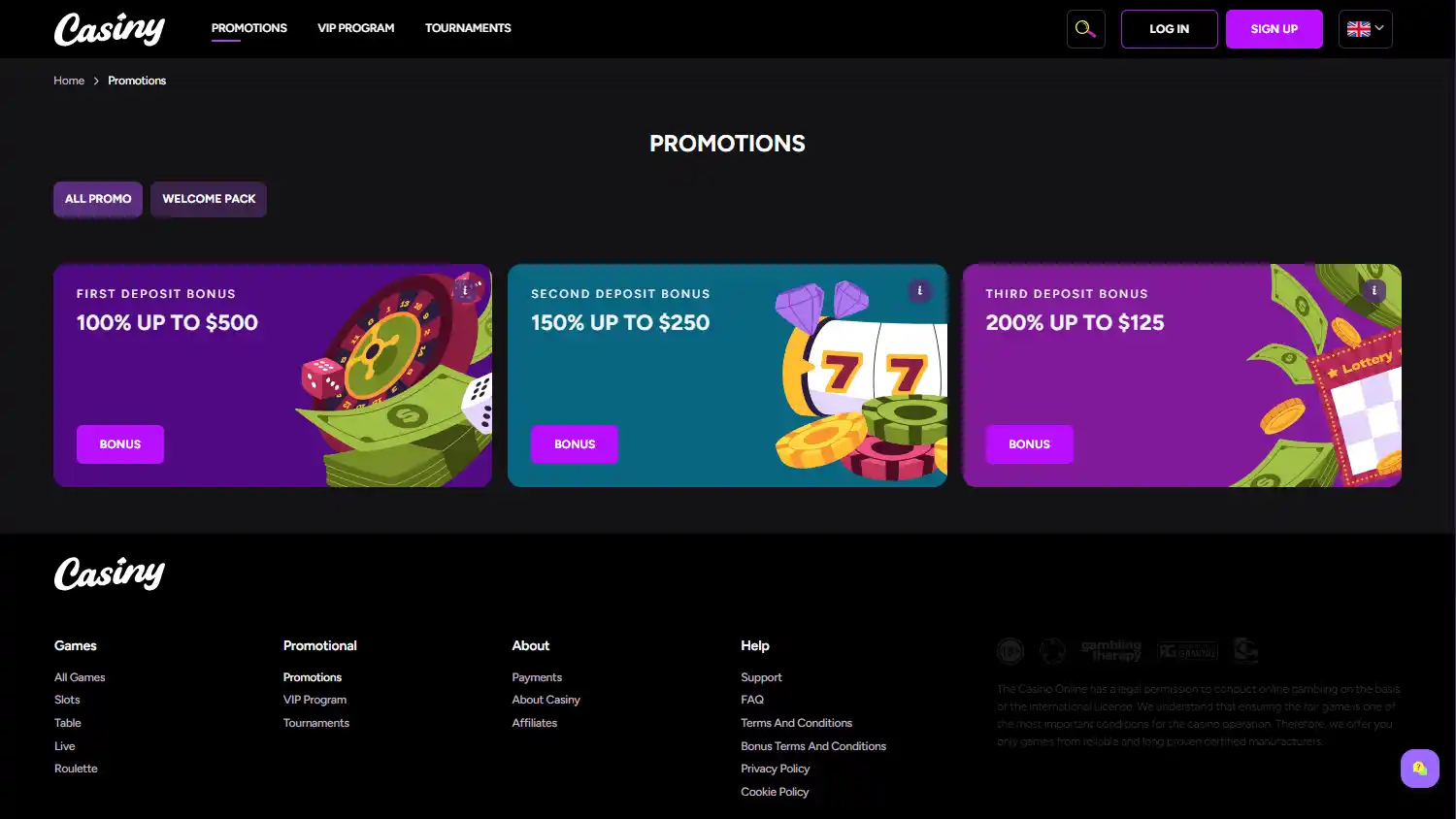 Casiny Casino screenshot 3