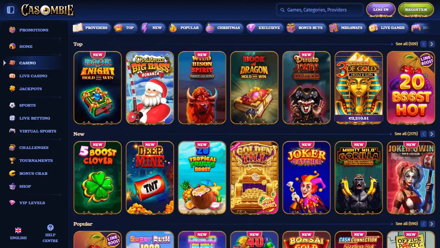 Casombie Casino screenshot 2