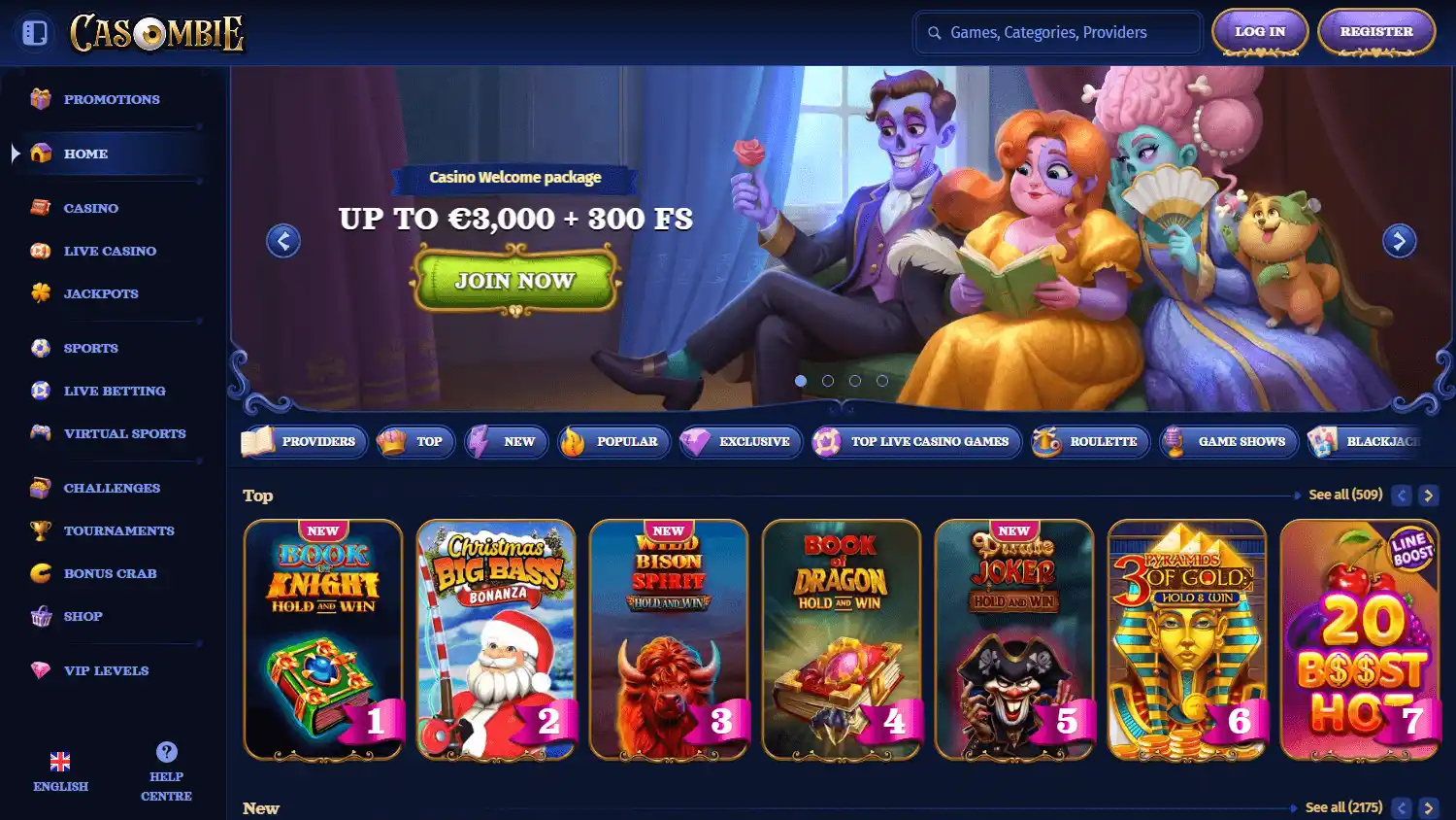 Casombie Casino screenshot 2