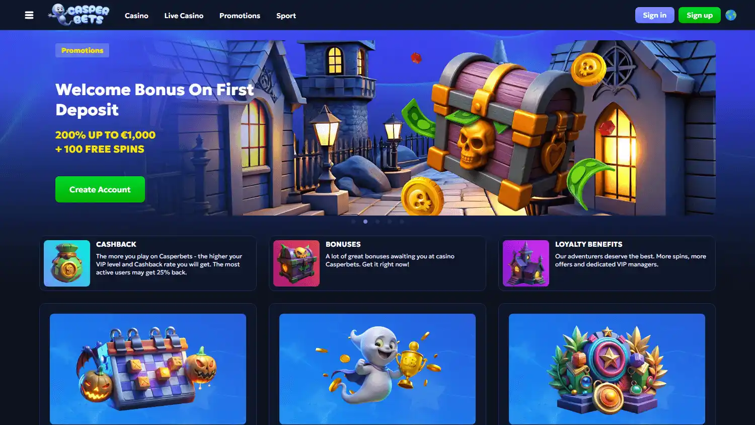 Casper Bets Casino screenshot 1