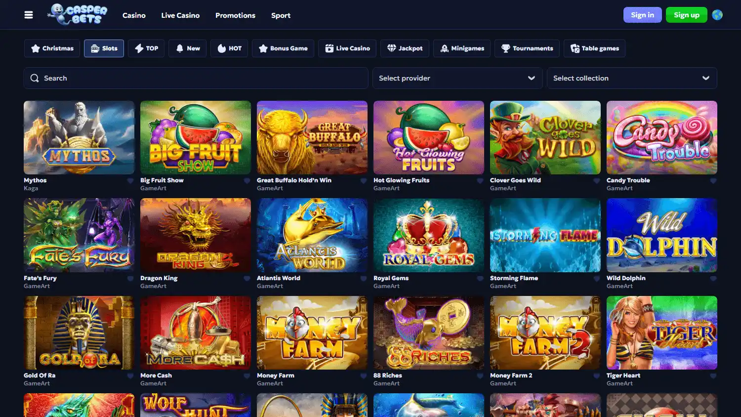 Casper Bets Casino screenshot 2