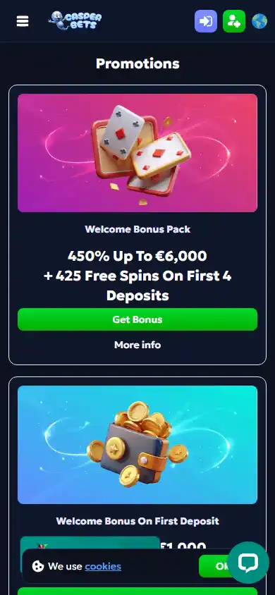 Casper Bets Casino screenshot 6