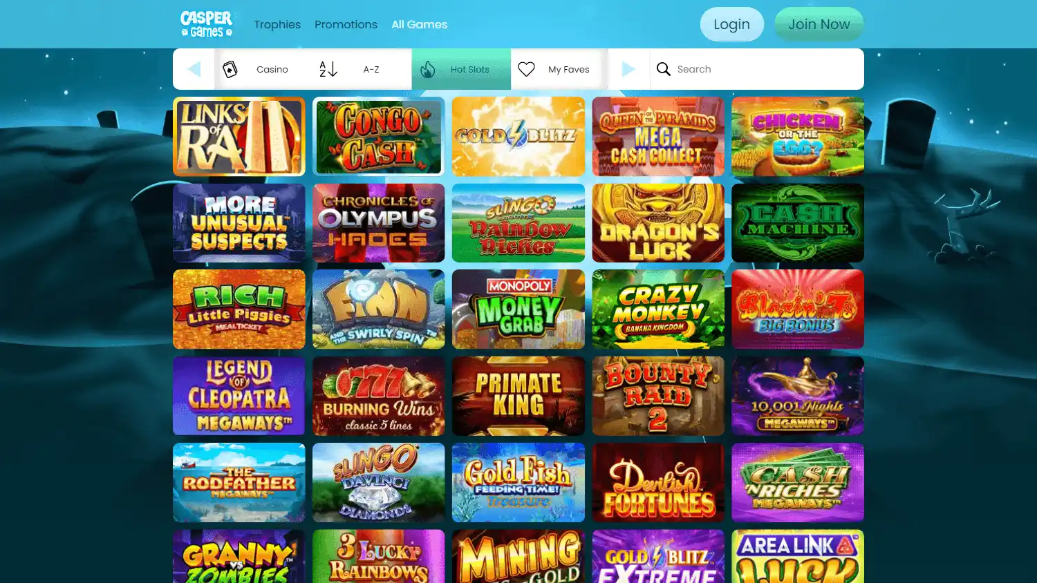 Casper Games Casino IE screenshot 3