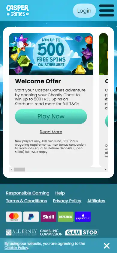 Casper Games Casino IE screenshot 6
