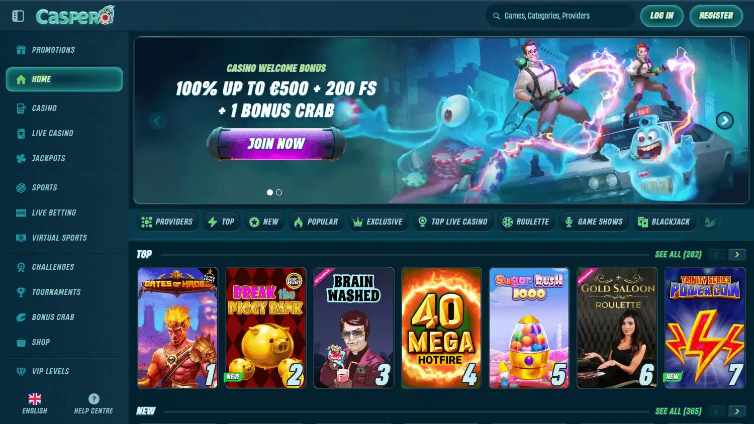 Caspero Casino screenshot 1
