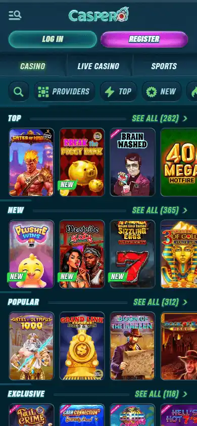 Caspero Casino screenshot 5