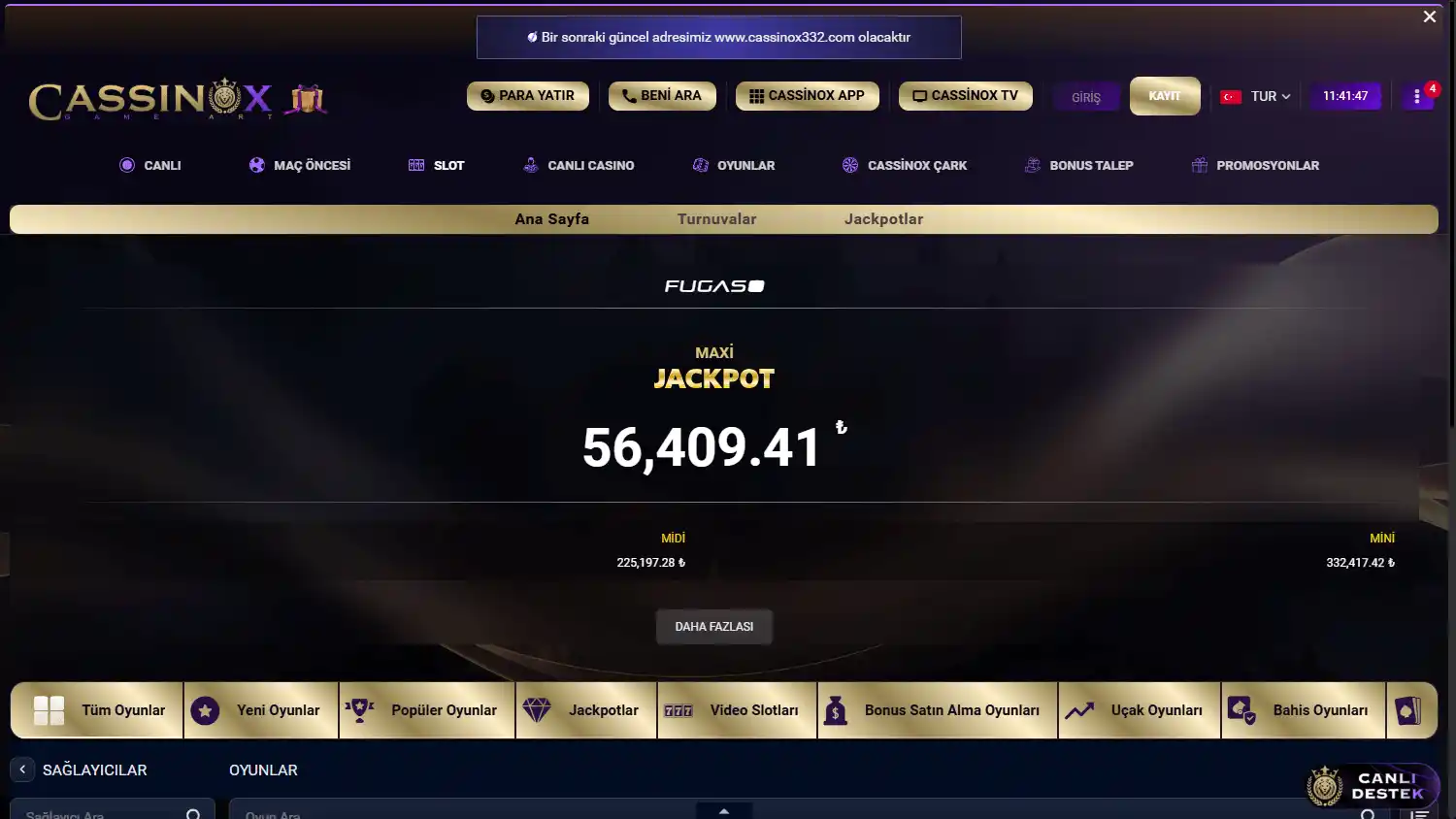 Cassinox Casino screenshot 2