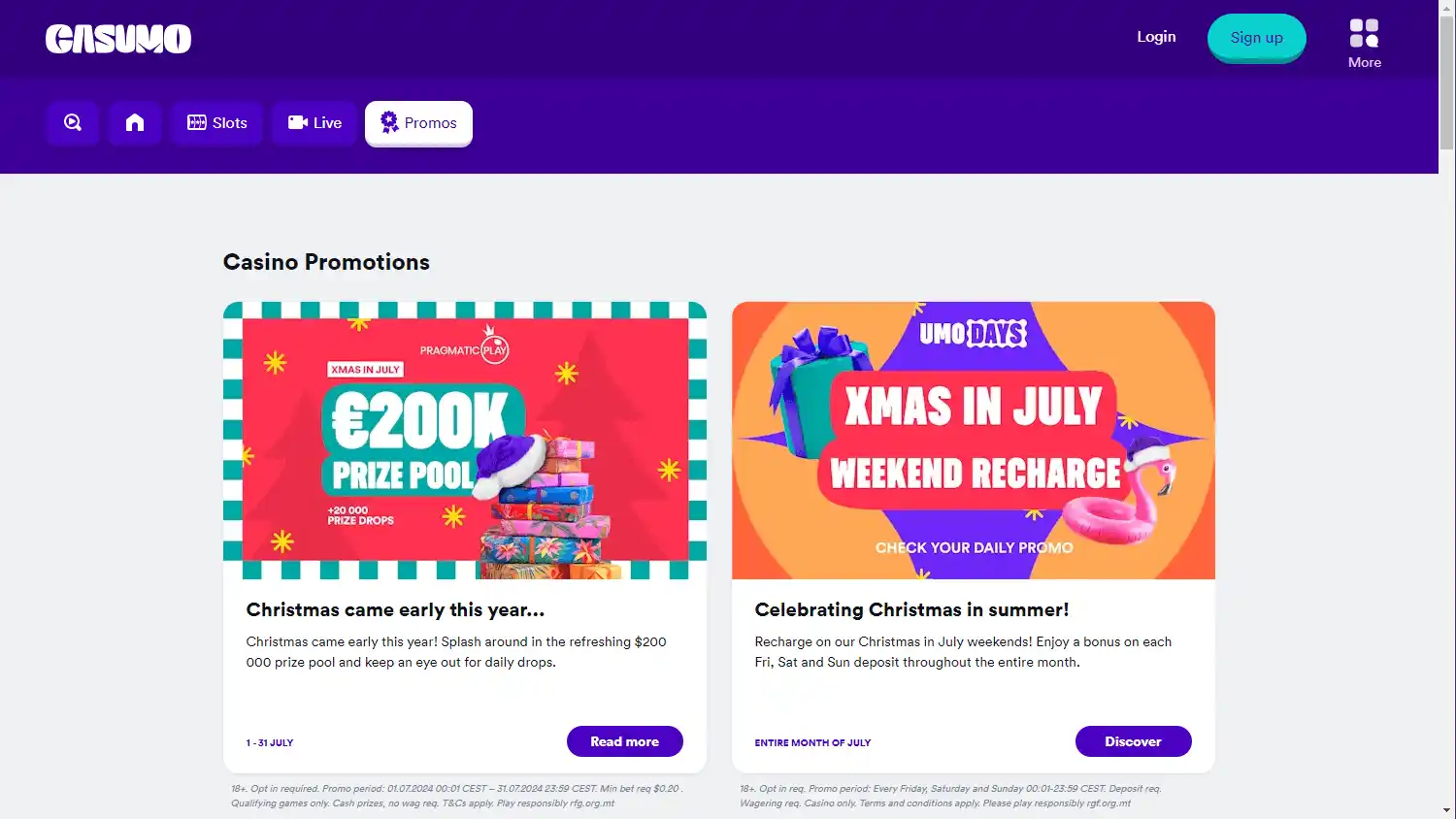 Casumo Casino screenshot 3