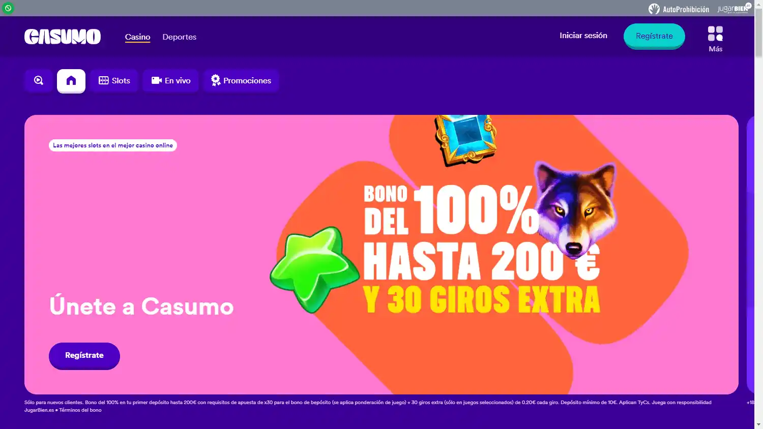 Casumo Casino ES screenshot 1