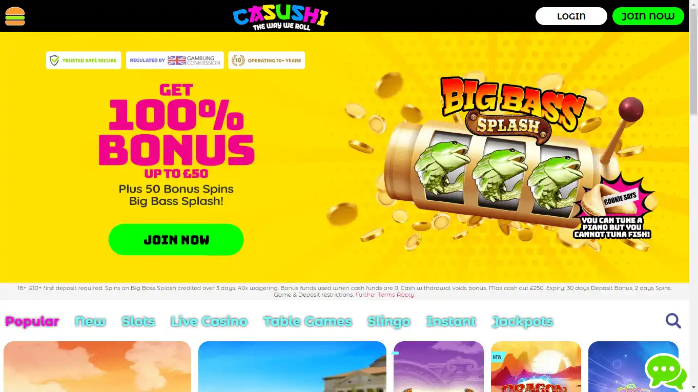 Casushi Casino screenshot 1