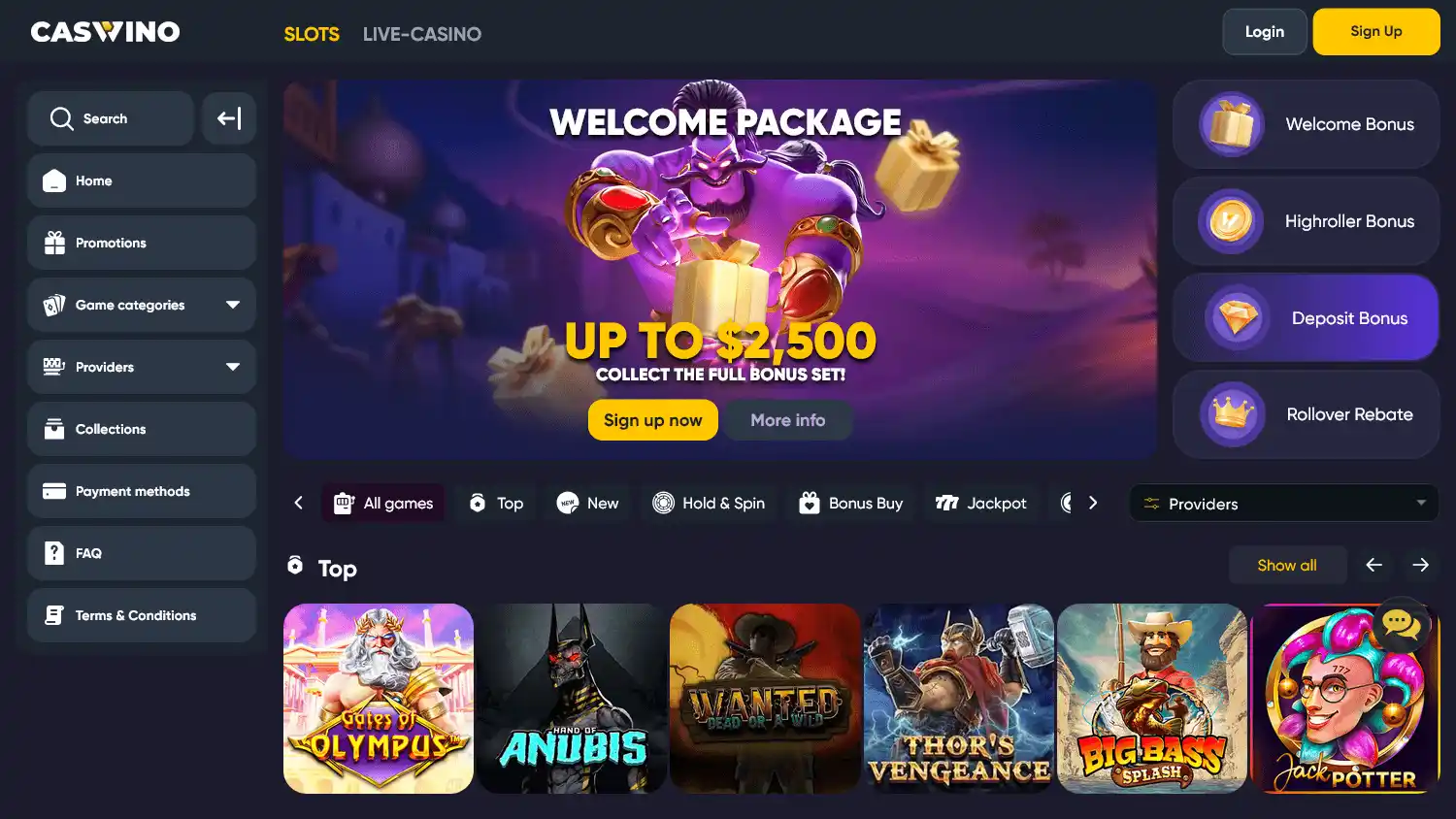 Caswino Casino AU screenshot 2