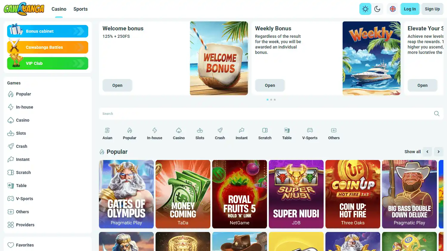 Cawabanga Casino screenshot 1