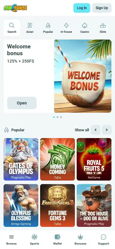 Cawabanga Casino screenshot 3