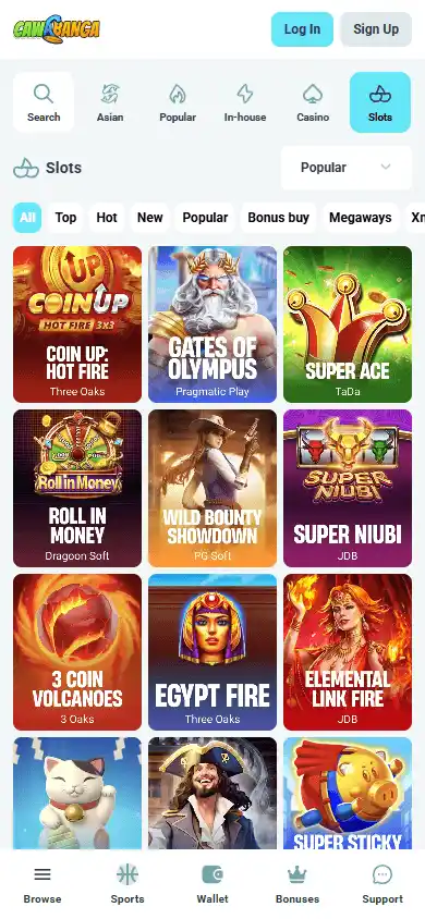 Cawabanga Casino screenshot 4
