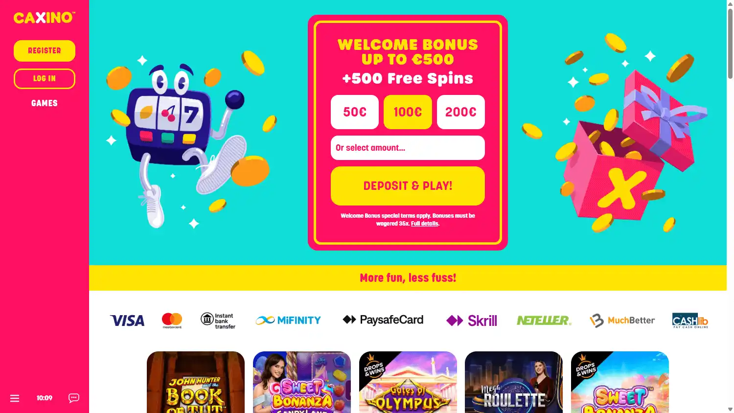 Caxino Casino screenshot 1