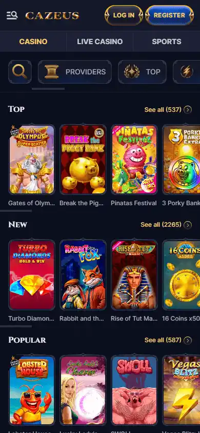 Cazeus Casino screenshot 5