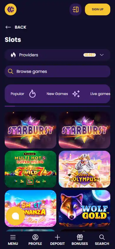 Cazzy Games Casino screenshot 5