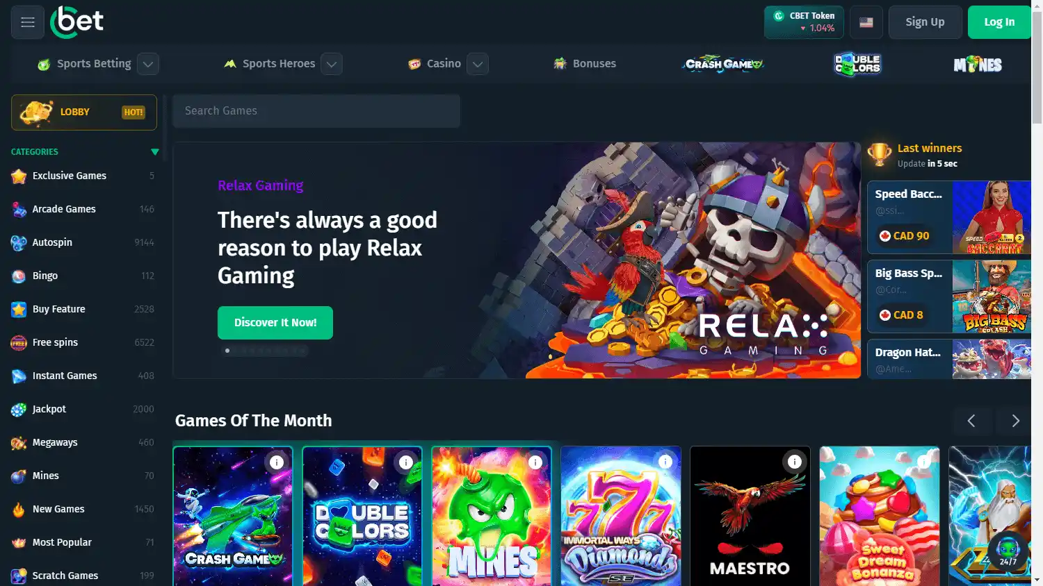 CBet Casino screenshot 2