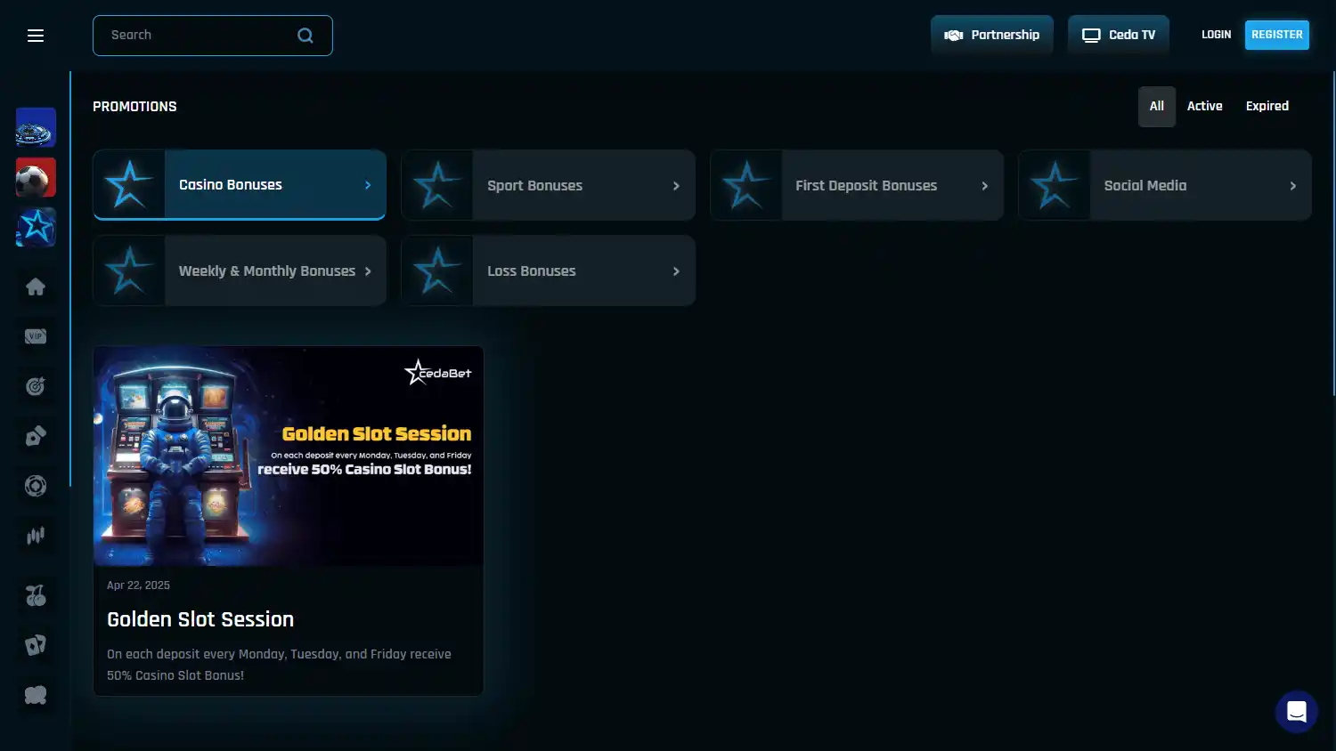 Cedabet Casino screenshot 3