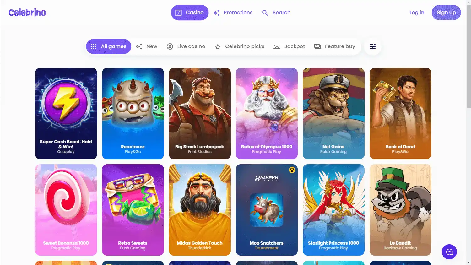 Celebrino Casino screenshot 2
