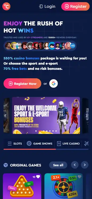 Celsius Casino screenshot 3