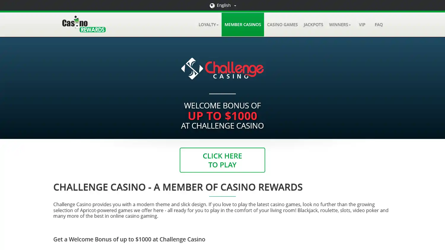 Challenge Casino screenshot 1