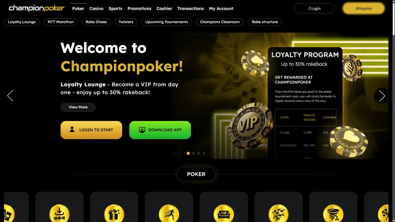 ChampionPoker Casino screenshot 1