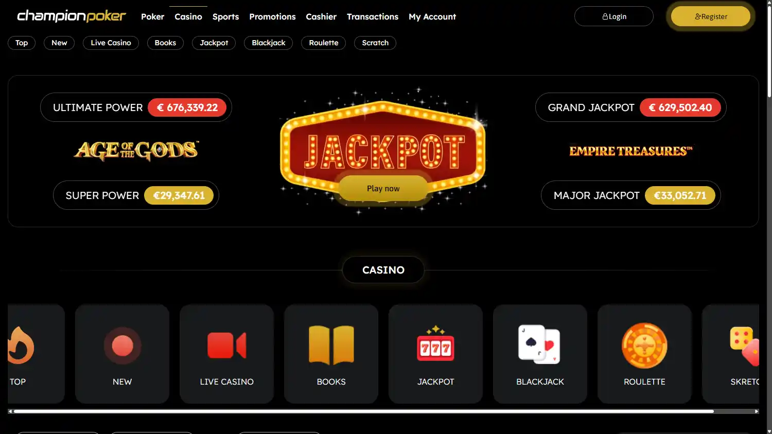 ChampionPoker Casino screenshot 2