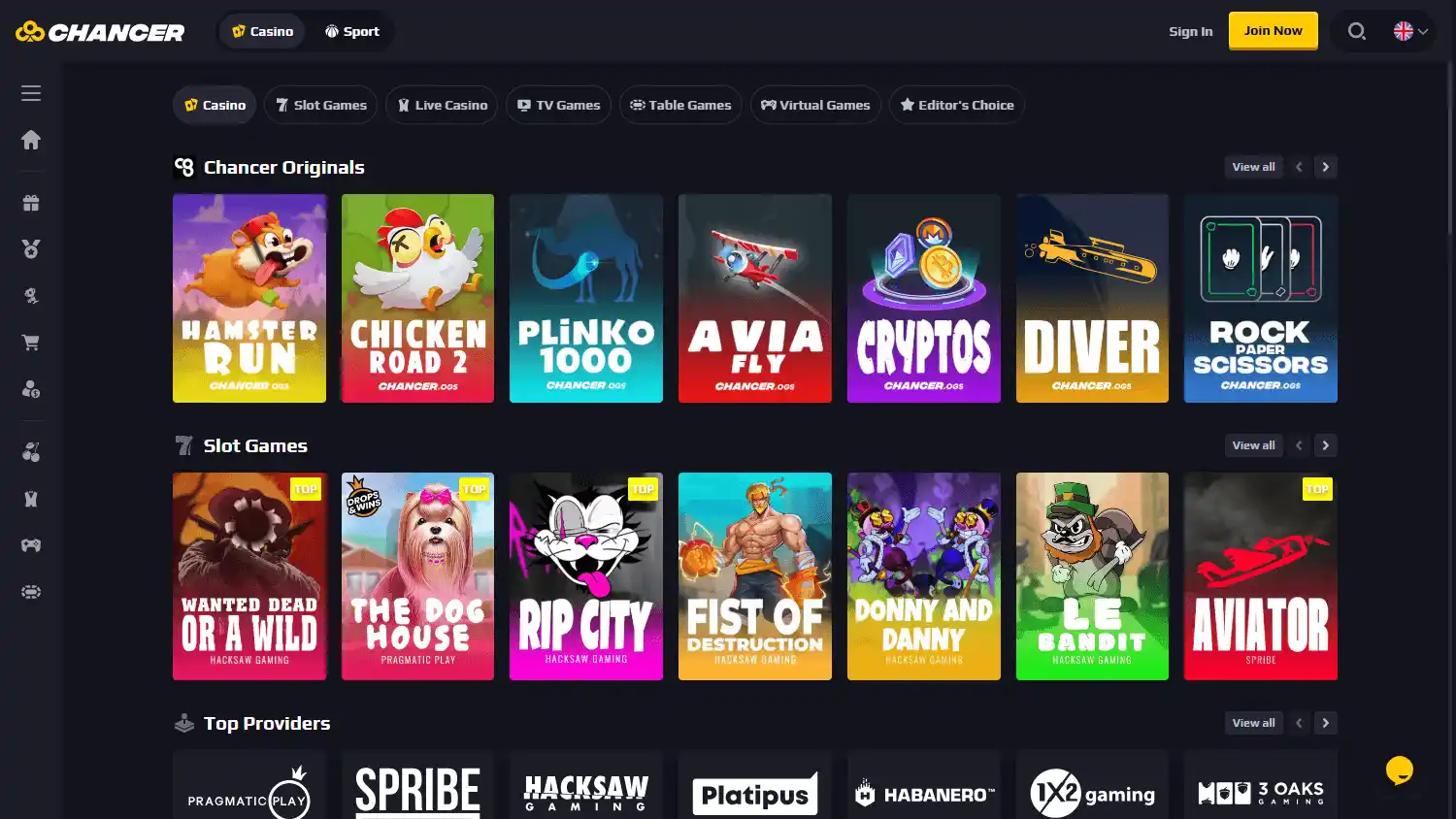 Chancer Casino screenshot 2