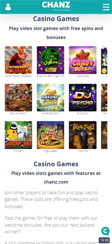 Chanz Casino screenshot 4