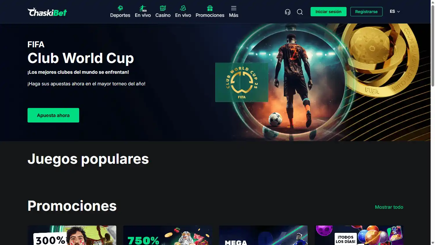 Chaskibet Casino screenshot 1