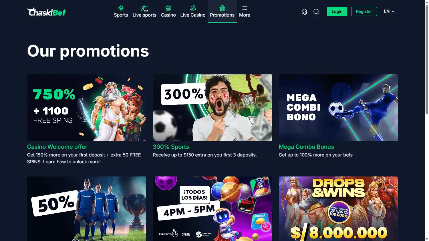 Chaskibet Casino screenshot 3