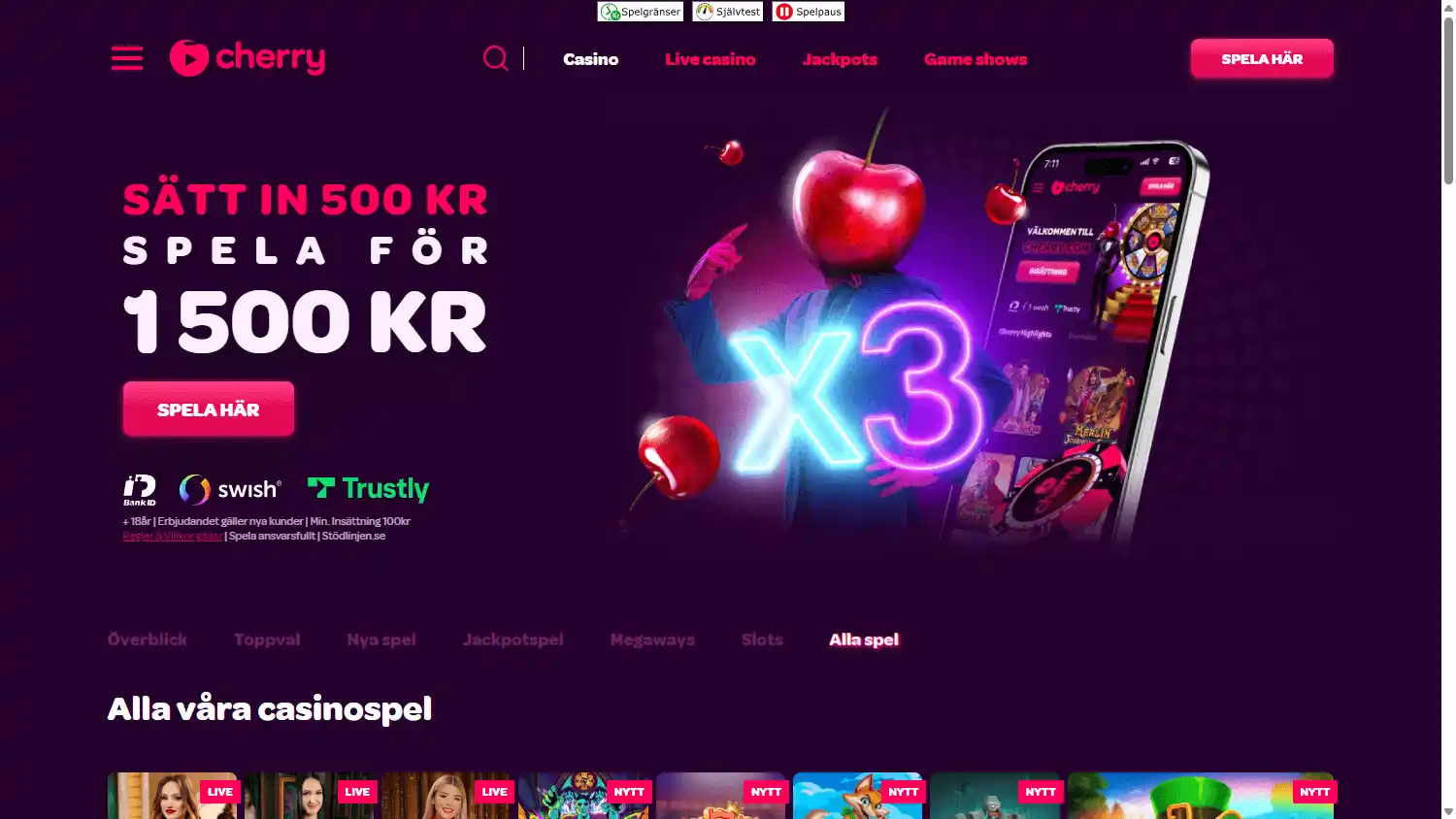 Cherry.com Casino screenshot 2
