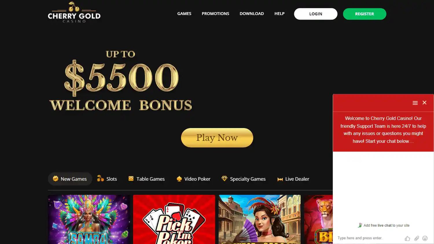 Cherry Gold Casino screenshot 1