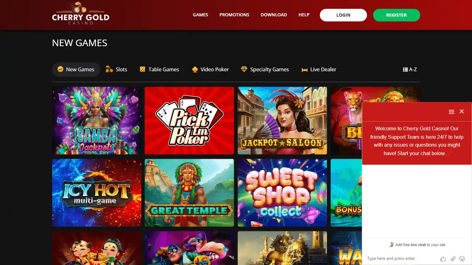 Cherry Gold Casino screenshot 2
