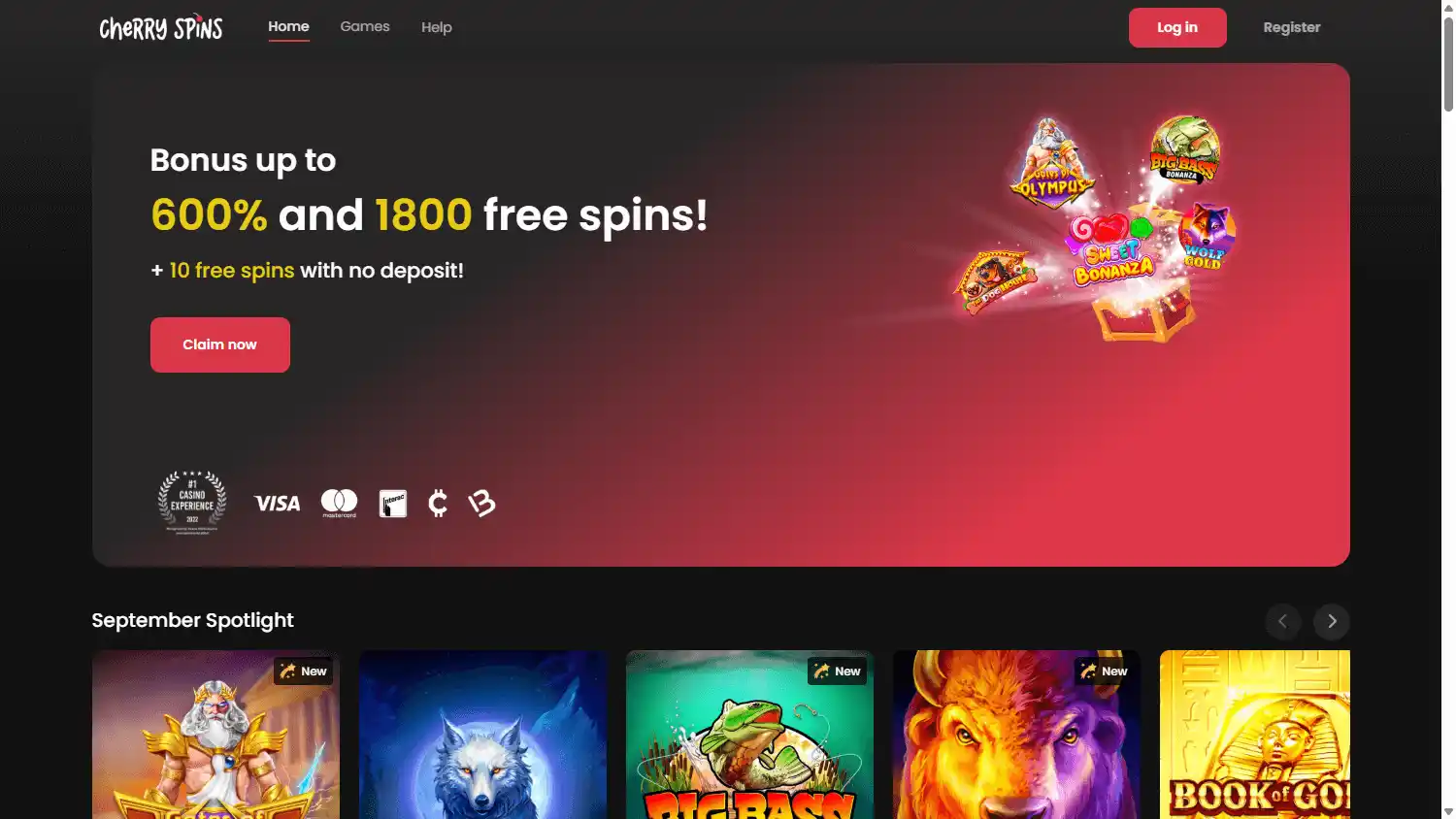 Cherry Spins Casino screenshot 1