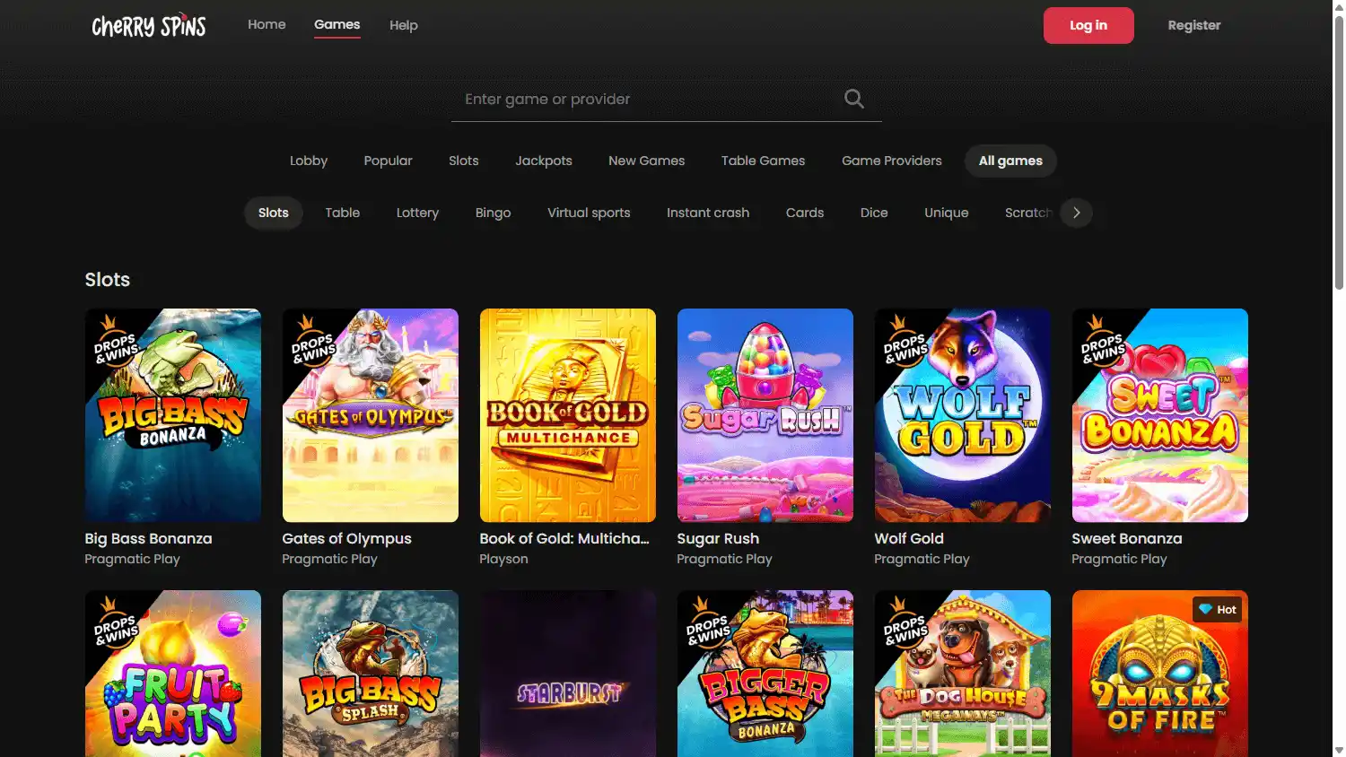 Cherry Spins Casino screenshot 2