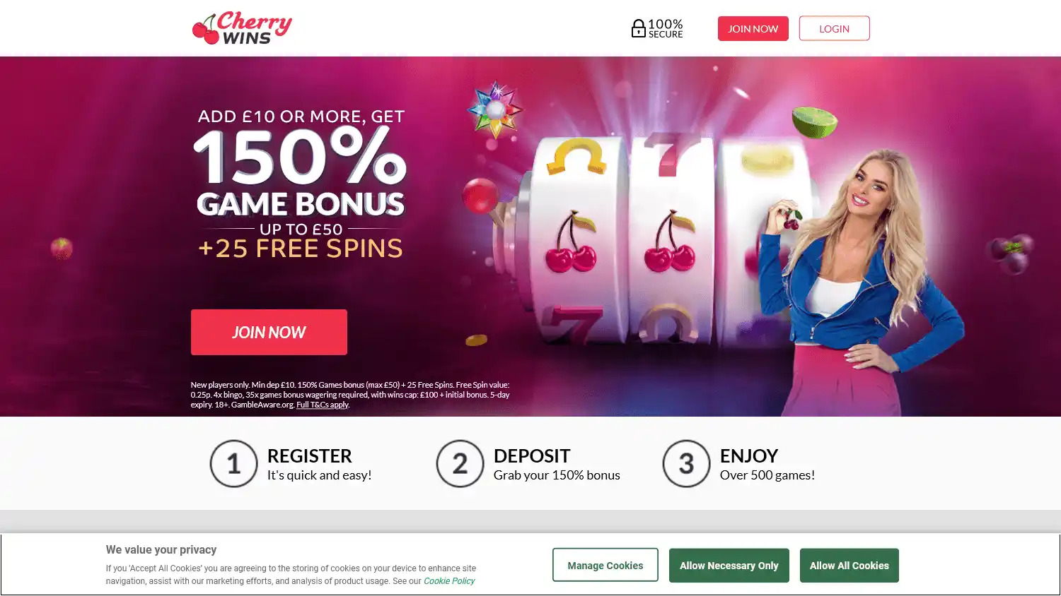 Cherry Wins Casino screenshot 1