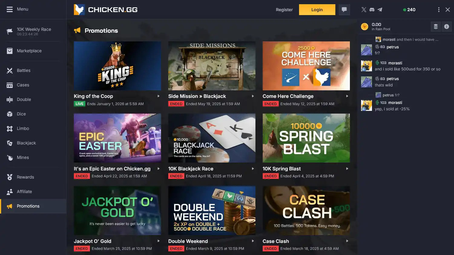 Chicken.GG Casino screenshot 2