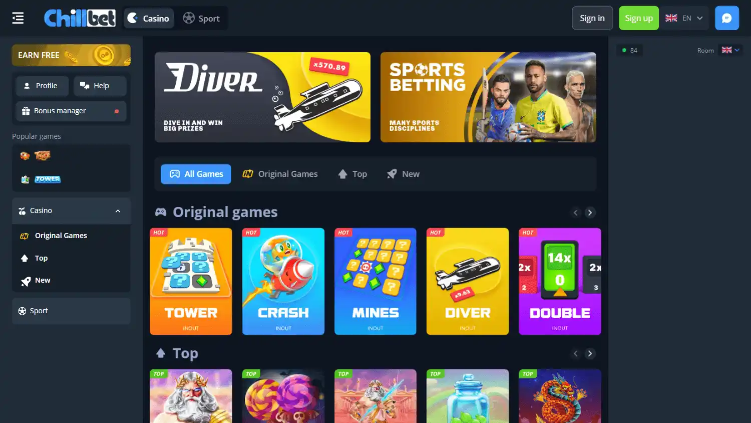 ChillBet Casino screenshot 1