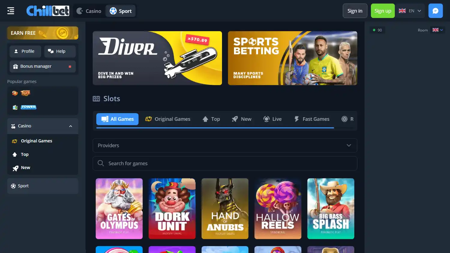 ChillBet Casino screenshot 2