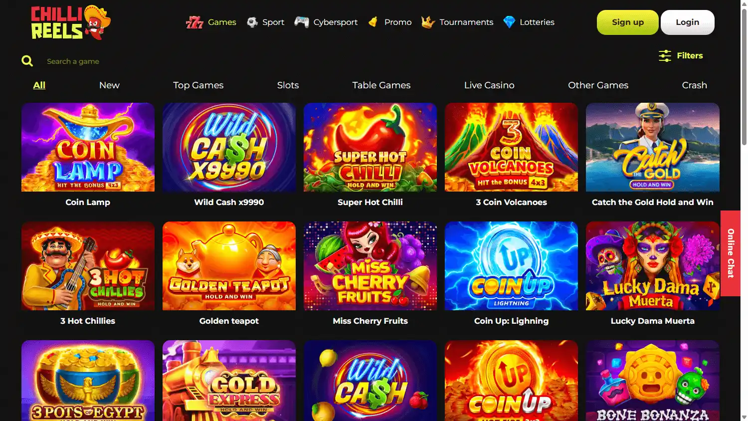 Chilli Reels Casino screenshot 2