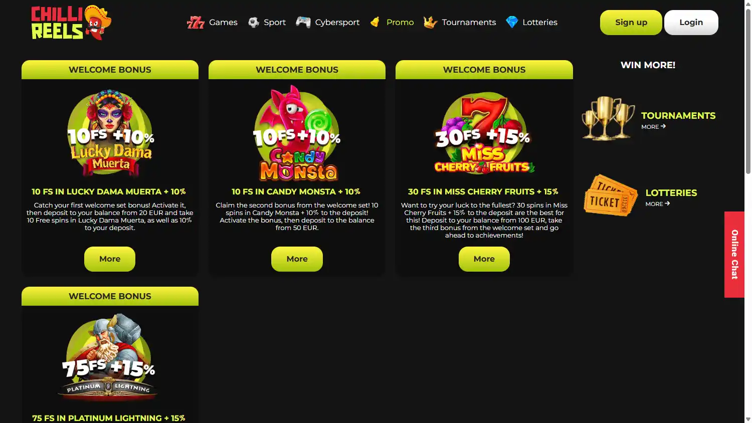 Chilli Reels Casino screenshot 3