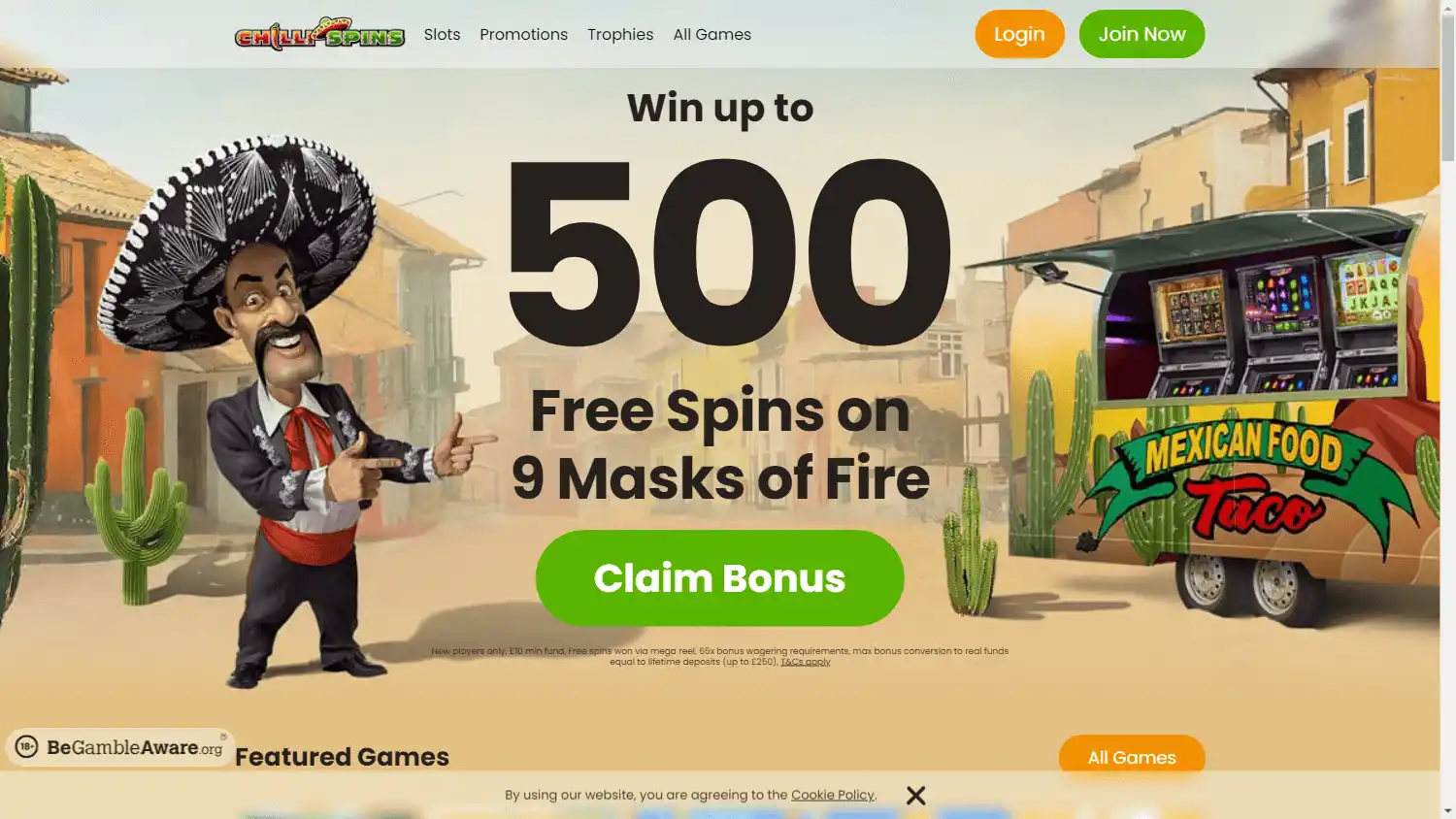 Chilli Spins Casino screenshot 1